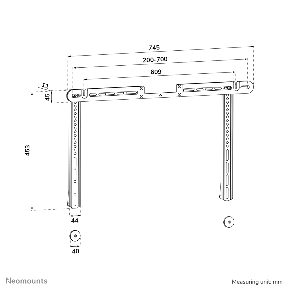 Neomounts AV35-727BL1 TV mount for Sonos Arc & Arc Ultra - easy installation - black